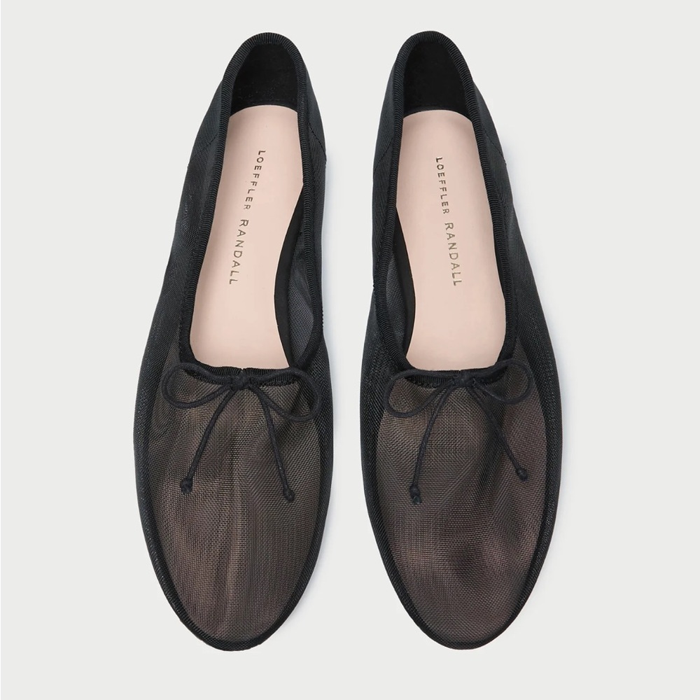 Loeffler Randall Landon Black Mesh Ballet Flats